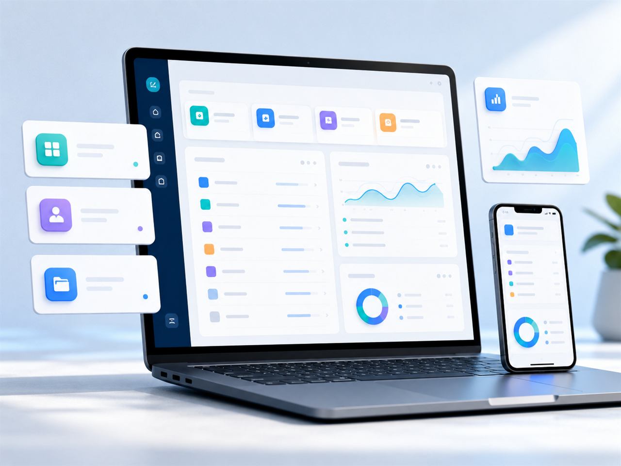 Product promo hero image for a mobile-first launch page